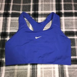 dark purple/blue nike sports bra size large